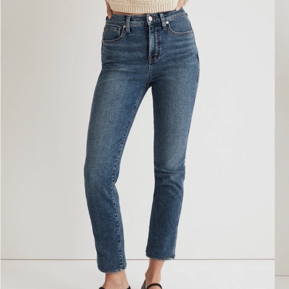 Madewell Mid-Rise Stovepipe Jeans Size 31 Dark Wash